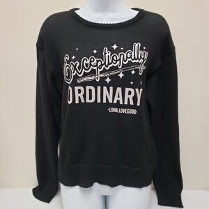 Harry Potter Womens Exceptionally Ordinary Luna Lovegood Sweater Size Large